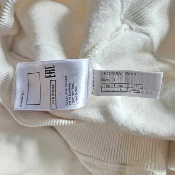 New BA&SH Tarah True Life Graphic Cotton Off White Sweatshirt Large /8 US /3 EU - Picture 12 of 13